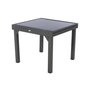 Voir la diapositive 3 : HESPERIDE Table extensible carrée en verre Piazza 4/8 places Gris anthracite - Hespéride