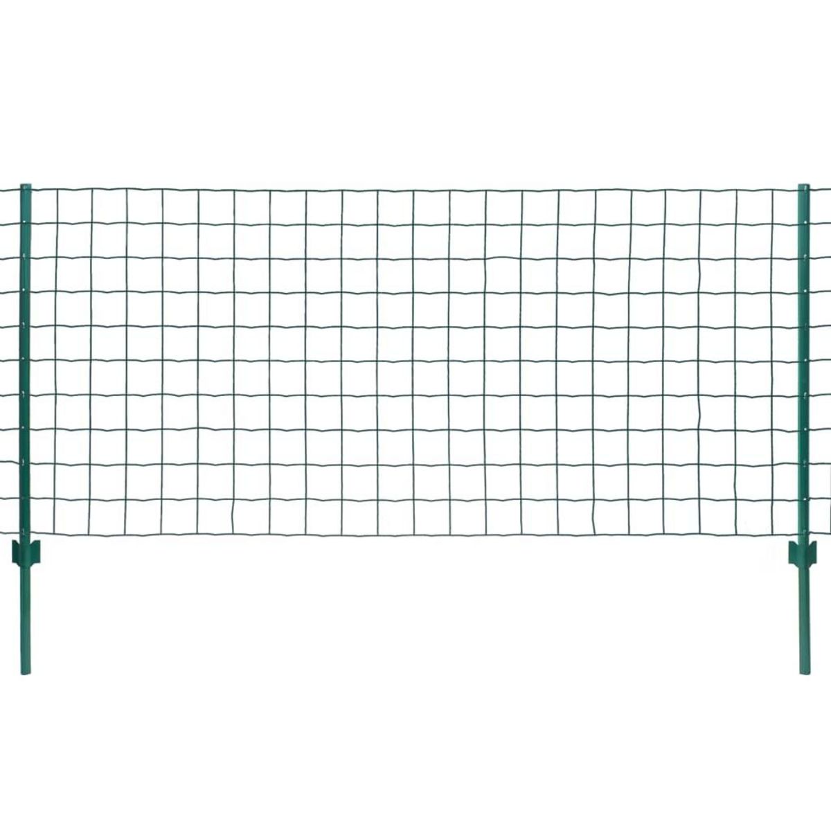 VIDAXL Cloture Euro Acier 20x1,5 m Vert