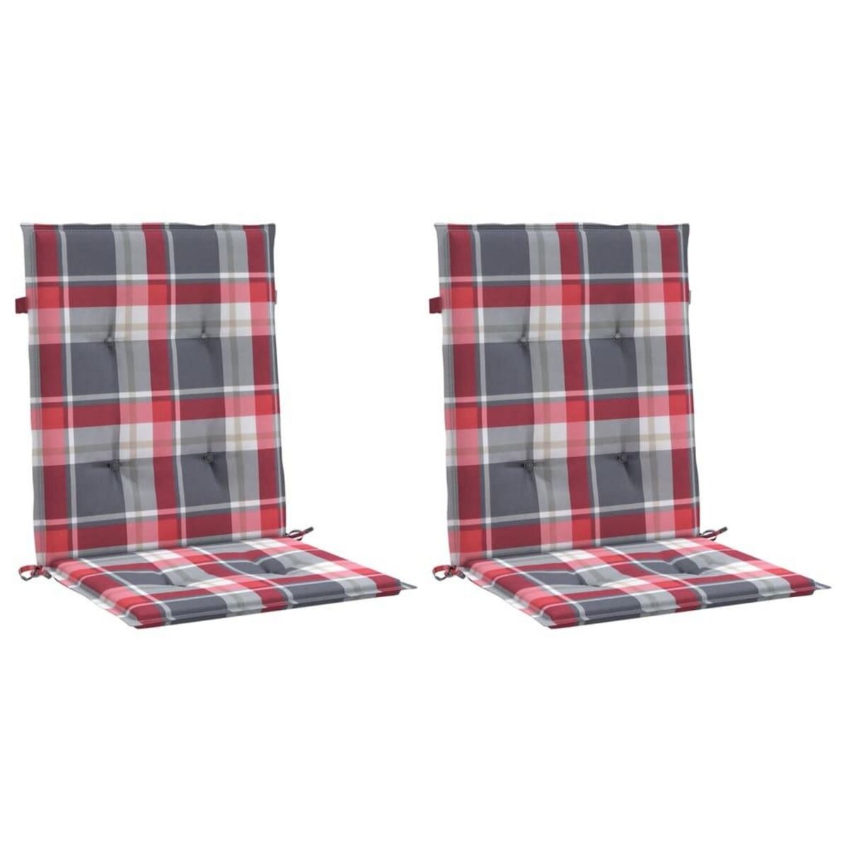 VIDAXL Coussins de chaise de jardin a dossier bas lot de 2