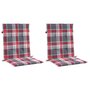 Voir la diapositive 3 : VIDAXL Coussins de chaise de jardin a dossier bas lot de 2