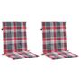 Voir la diapositive 3 : VIDAXL Coussins de chaise de jardin a dossier bas lot de 2