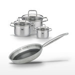 ELO Lot de Faitouts 12/16/20 cm & Poêle 28 cm Elo Relief Solution