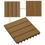 Voir la diapositive 4 : VIDAXL Carreau de terrasse en relief 11 pcs WPC 30x30 cm 1 m^2