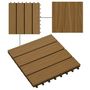 Voir la diapositive 4 : VIDAXL Carreau de terrasse en relief 11 pcs WPC 30x30 cm 1 m^2