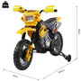 Voir la diapositive 3 : HOMCOM Moto Cross électrique enfant 3 à 6 ans 6 V phares klaxon musiques 102 x 53 x 66 cm jaune et noir
