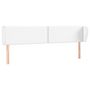 Voir la diapositive 2 : VIDAXL Tete de lit avec oreilles Blanc 203x23x78/88 cm Similicuir