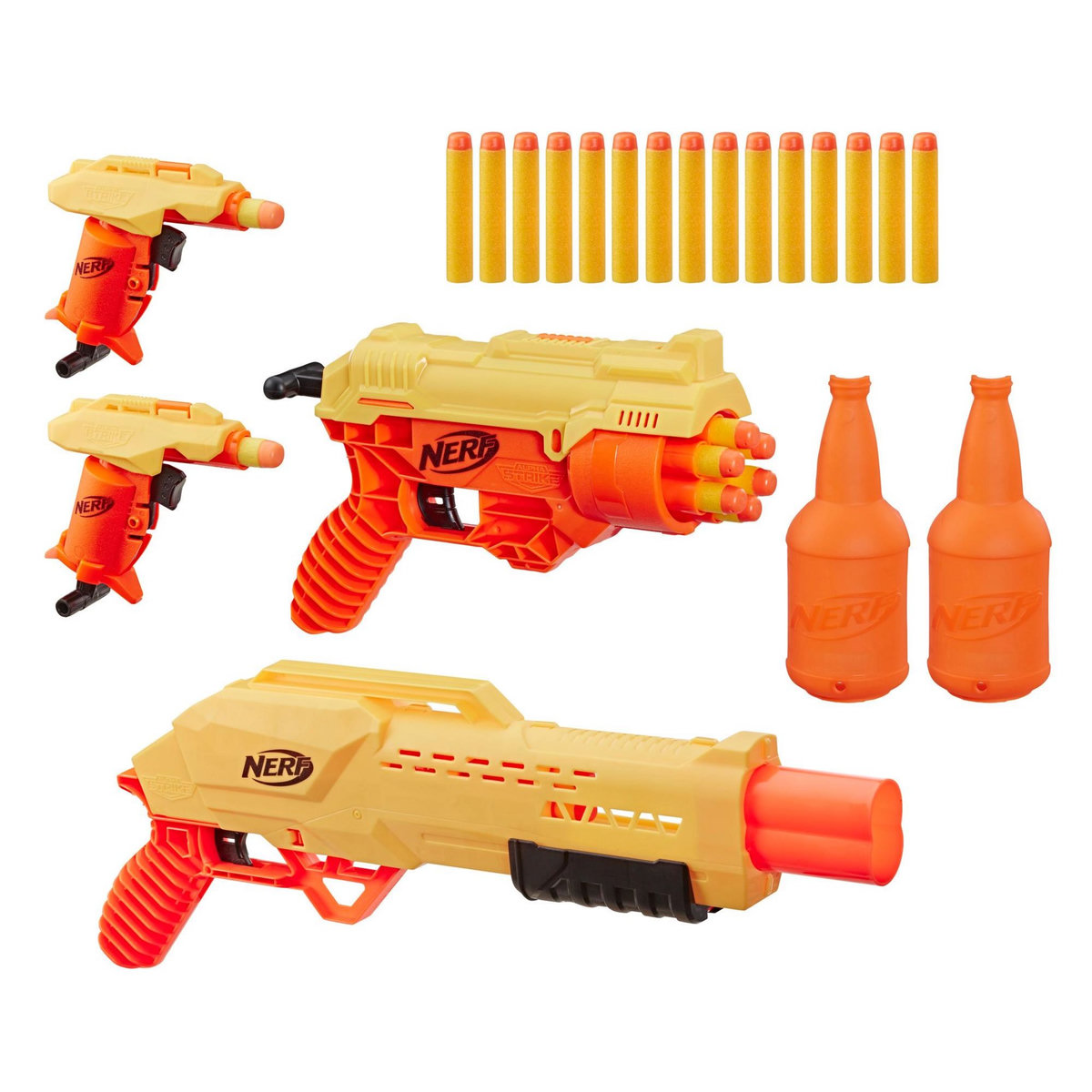 HASBRO Kit de mission blasters + accessoires et 25 fléchettes - Nerf Alpha Strike