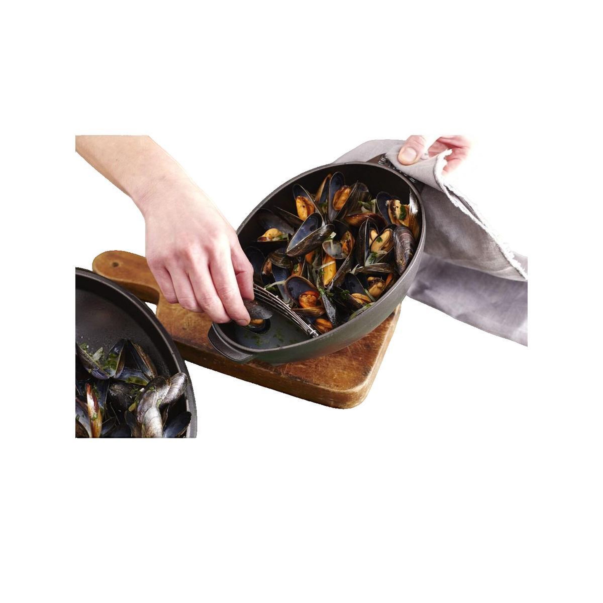 Voir la diapositive 3 : Staub Cocotte Staub 25 cm en fonte émaillée noire