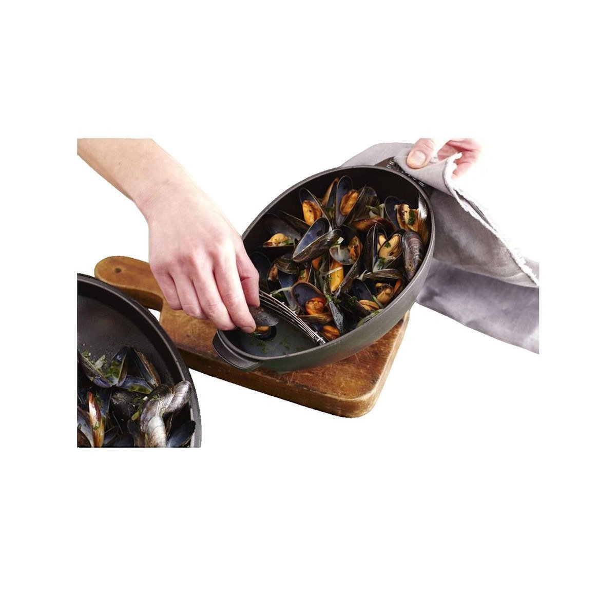 Staub Cocotte Staub 25 cm en fonte émaillée noire