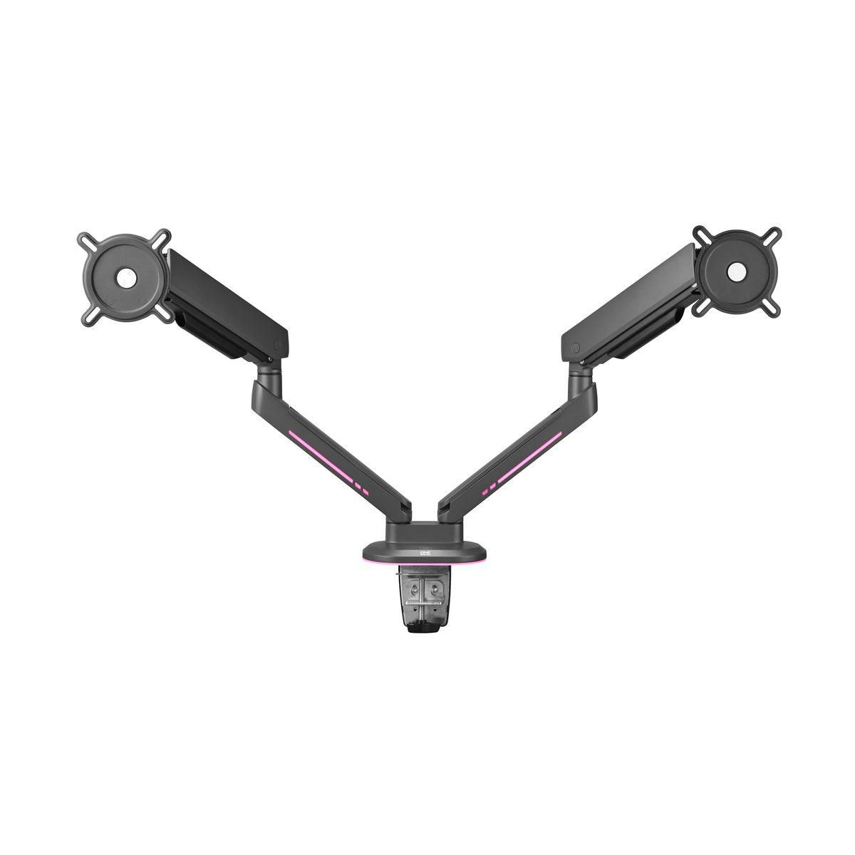 One For All Support écran PC 2 écrans 21/45'' noir RGB inclinable