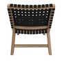Voir la diapositive 3 : Rendez vous déco Fauteuil de jardin en teck et sangles en tissu noir - Tao