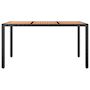 Voir la diapositive 3 : VIDAXL Table de jardin plateau en bois Noir Resine tressee bois massif