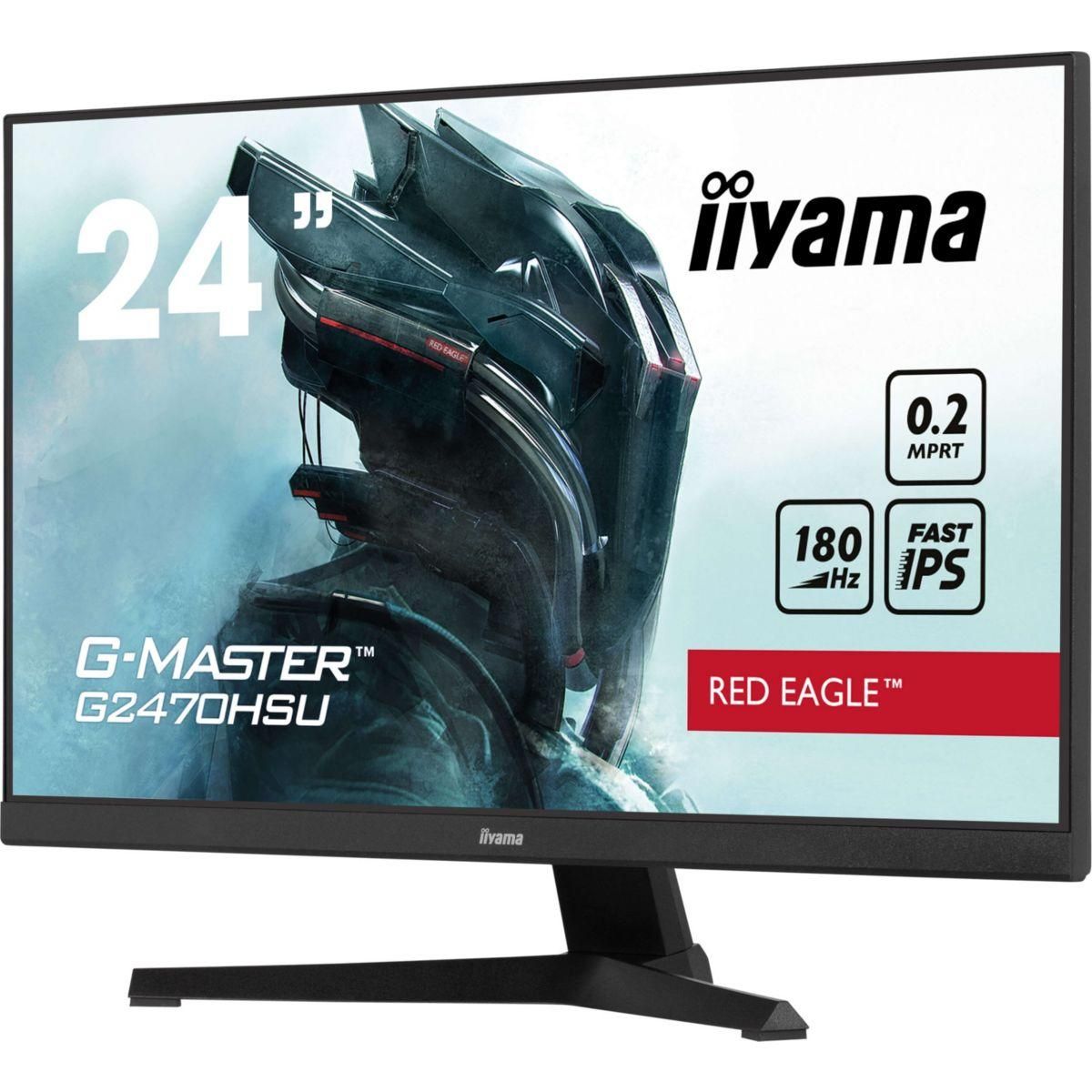Iiyama Ecran PC Gamer G-Master G2470HSU-B6 Plat 24'' Fast IPS