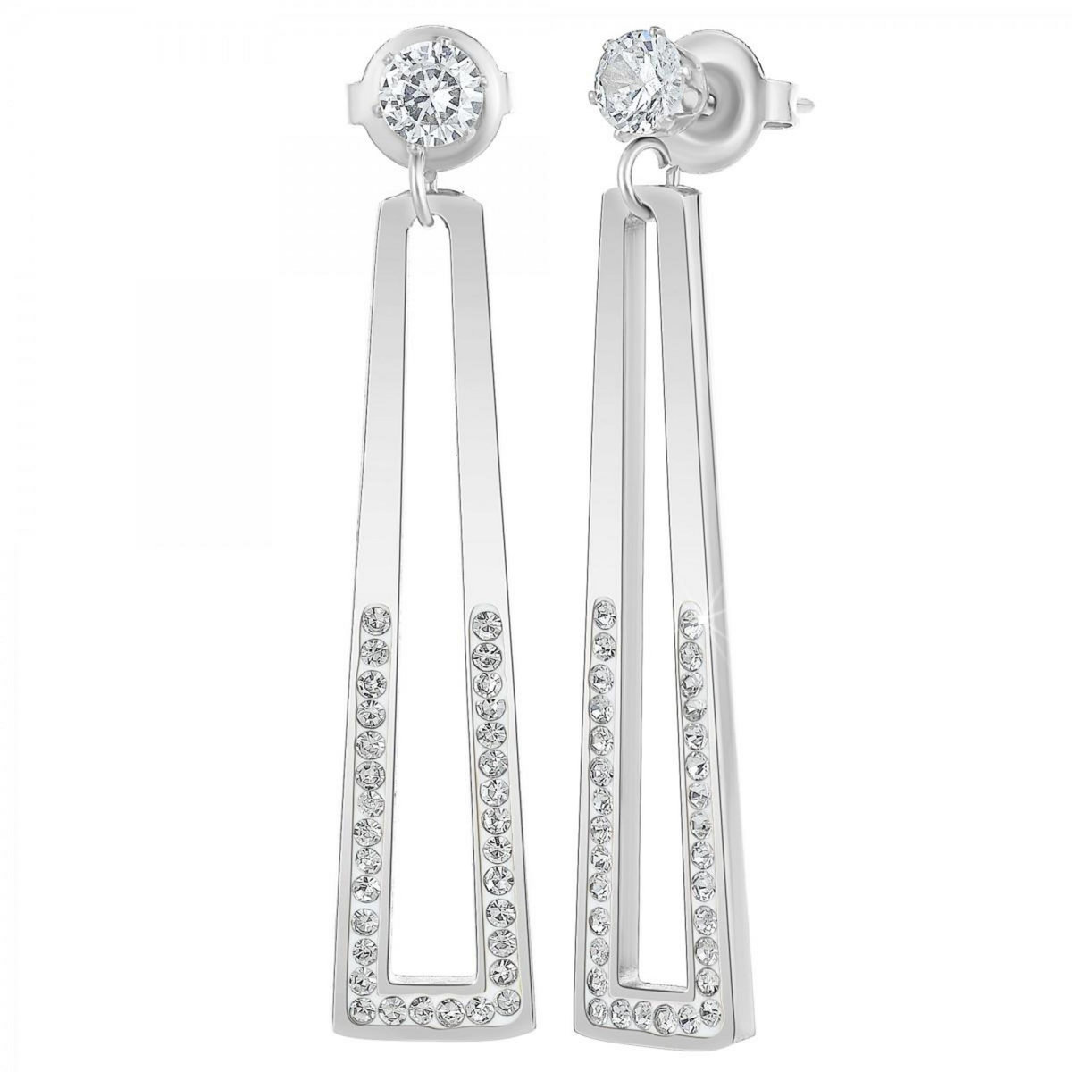 SC CRYSTAL Boucles d'oreilles SC Crystal ornées de Cristaux scintillants