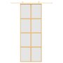 Voir la diapositive 3 : VIDAXL Porte coulissante dore 76x205 cm verre ESG depoli et aluminium