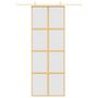 Voir la diapositive 3 : VIDAXL Porte coulissante dore 76x205 cm verre ESG depoli et aluminium