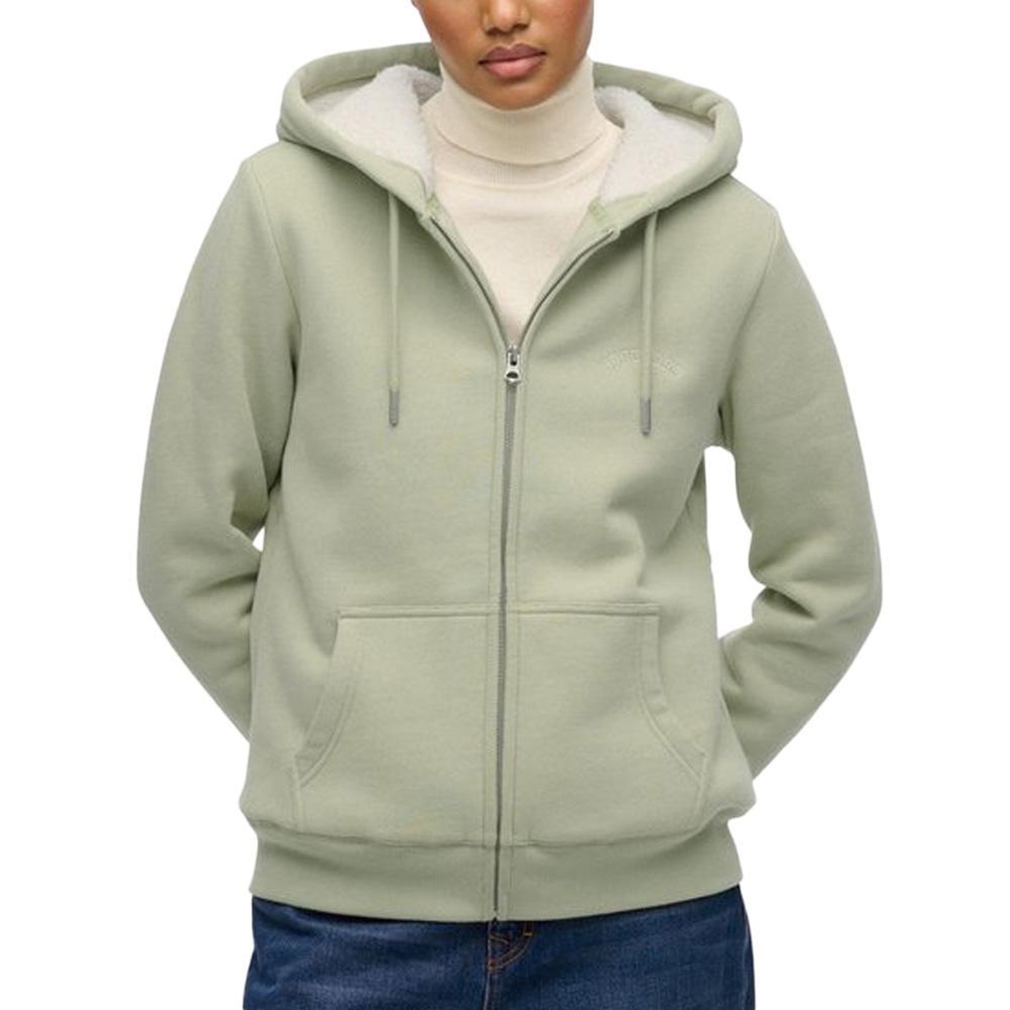 SUPERDRY Sweat Zippé  Femme Superdry Borg. Coloris disponibles : Vert