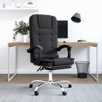VIDAXL Fauteuil de massage inclinable de bureau Noir Velours