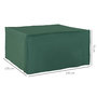 Voir la diapositive 3 : HOMCOM Housse de protection etanche pour meuble salon de jardin rectangulaire 135L x 135l x 75H cm vert