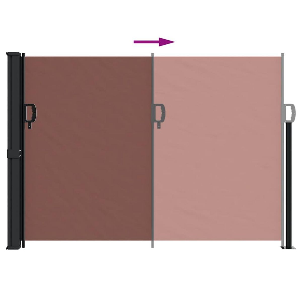 VIDAXL Auvent lateral retractable marron 140x300 cm