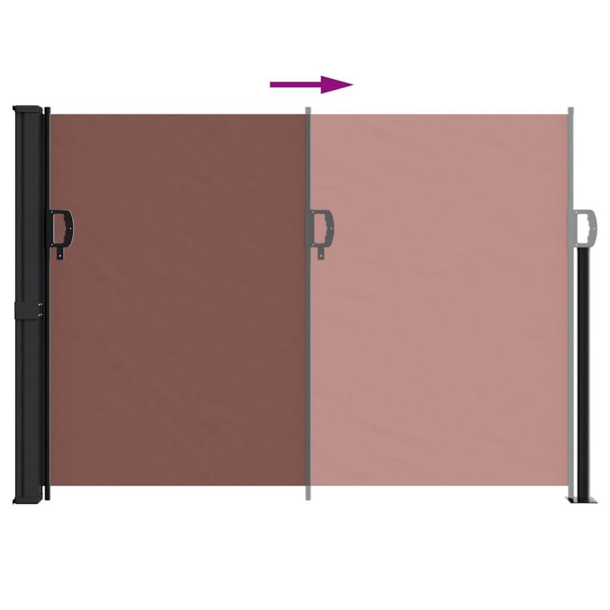 VIDAXL Auvent lateral retractable marron 140x300 cm
