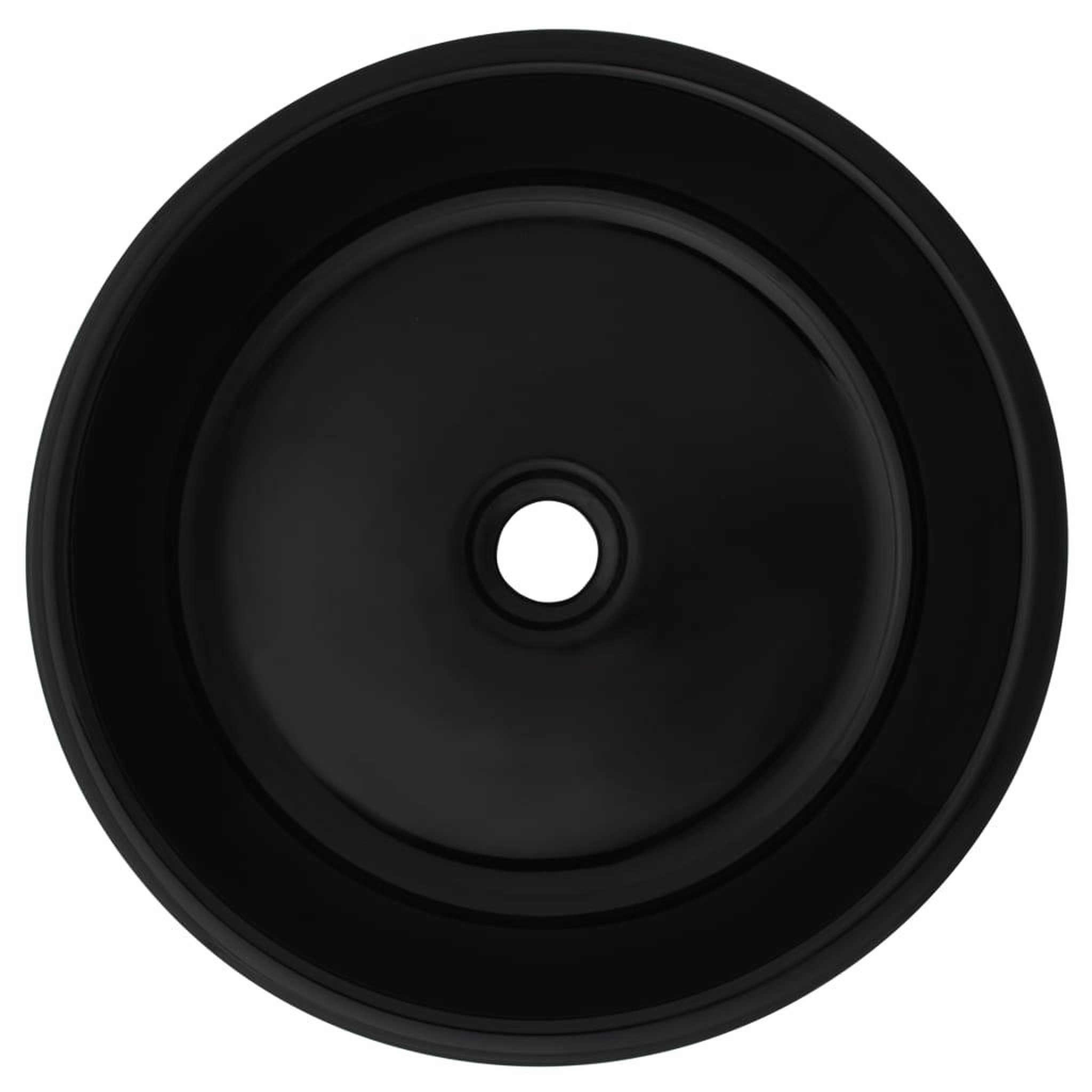 Voir la diapositive 3 : VIDAXL Lavabo rond ceramique noir 42x12 cm