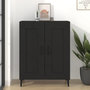 Voir la diapositive 1 : VIDAXL Buffet Noir 69,5x34x90 cm Bois d'ingenierie
