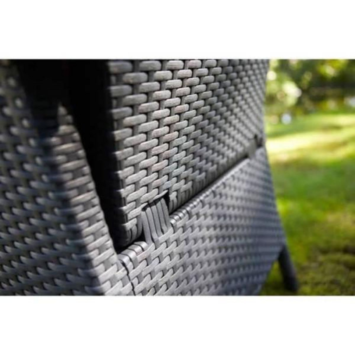 ALLIBERT BATH & DESIGN Fauteuil de jardin - Allibert by KETER - VERMONT - Résine imitation rotin tressé - Coloris : gris graphite - Dossier inclinabl