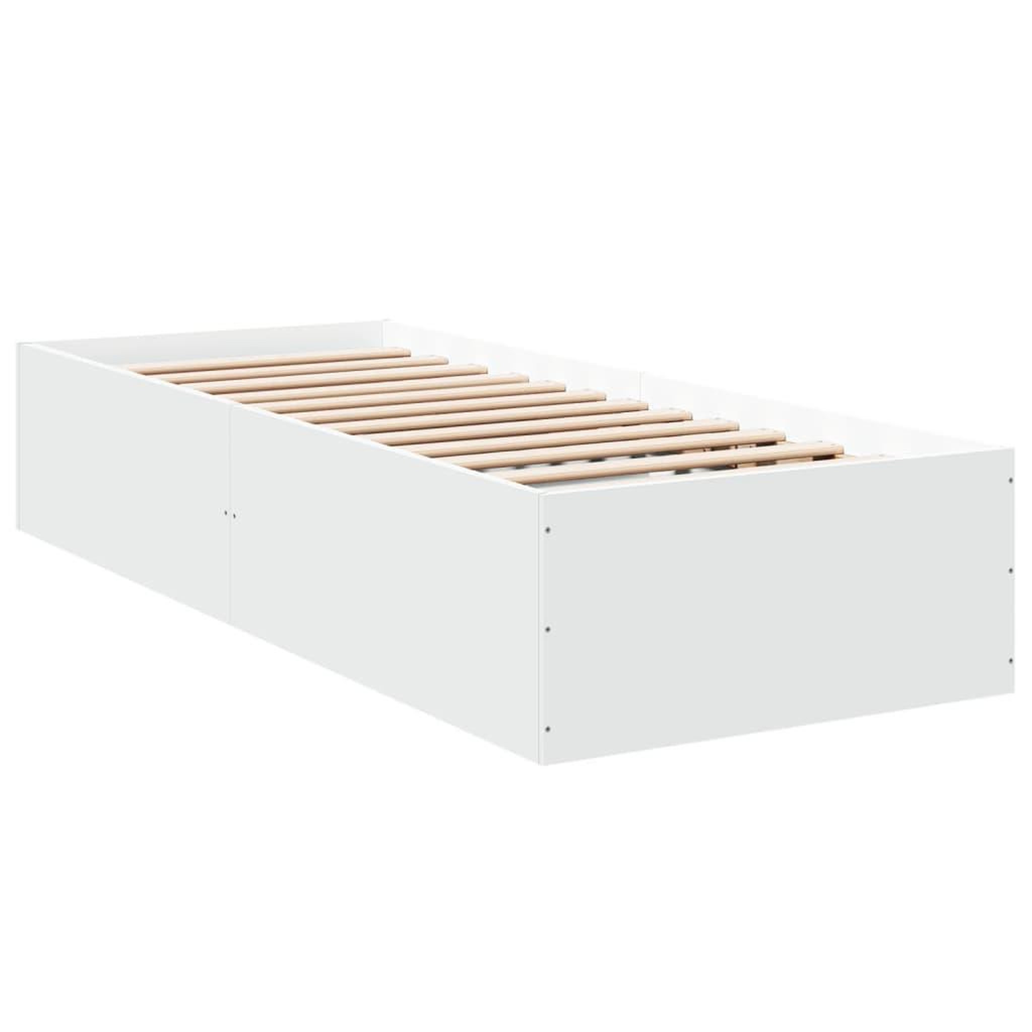 Voir la diapositive 2 : VIDAXL Cadre de lit sans matelas blanc 90x190 cm