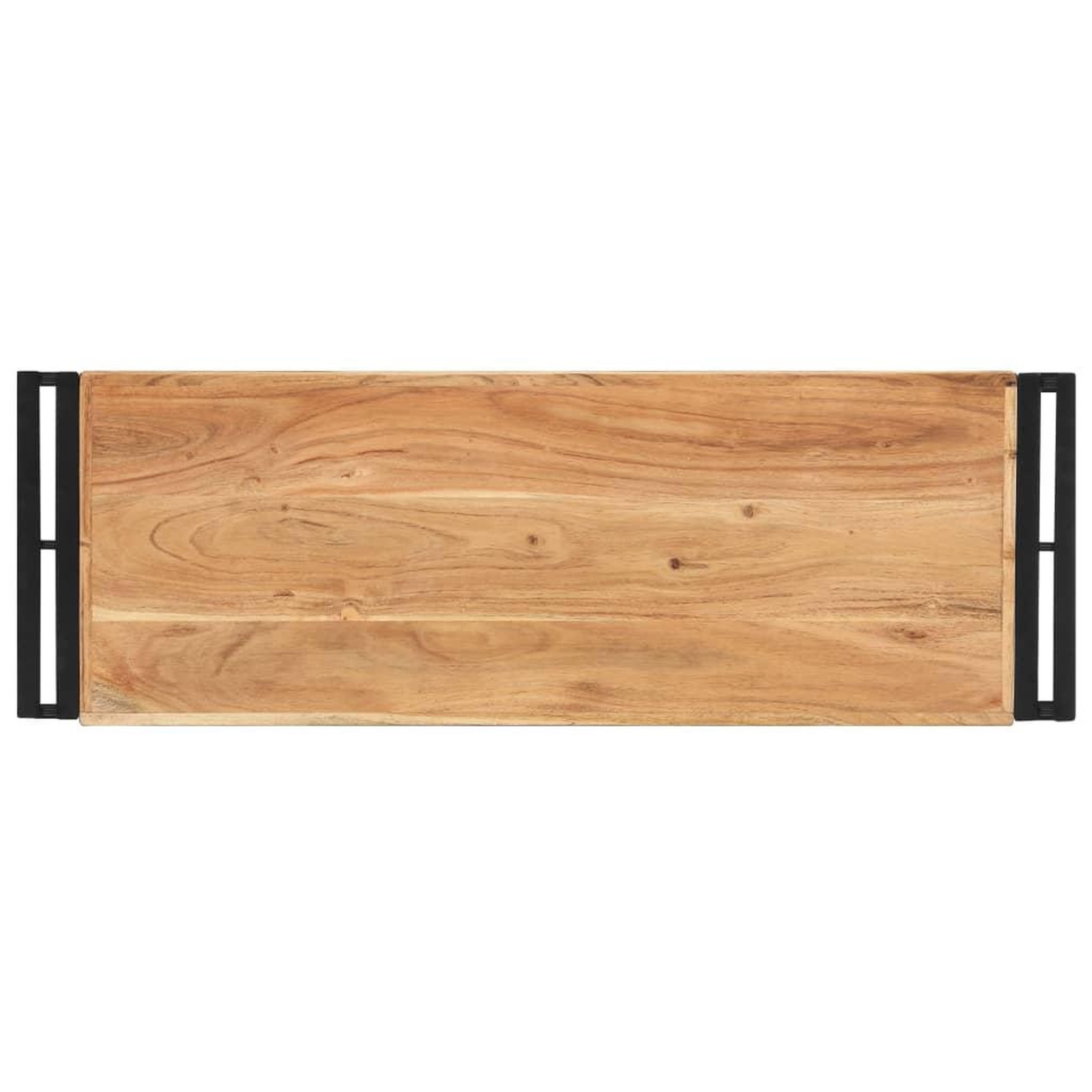 Voir la diapositive 3 : VIDAXL Table console 90x30x75 cm Bois d'acacia massif