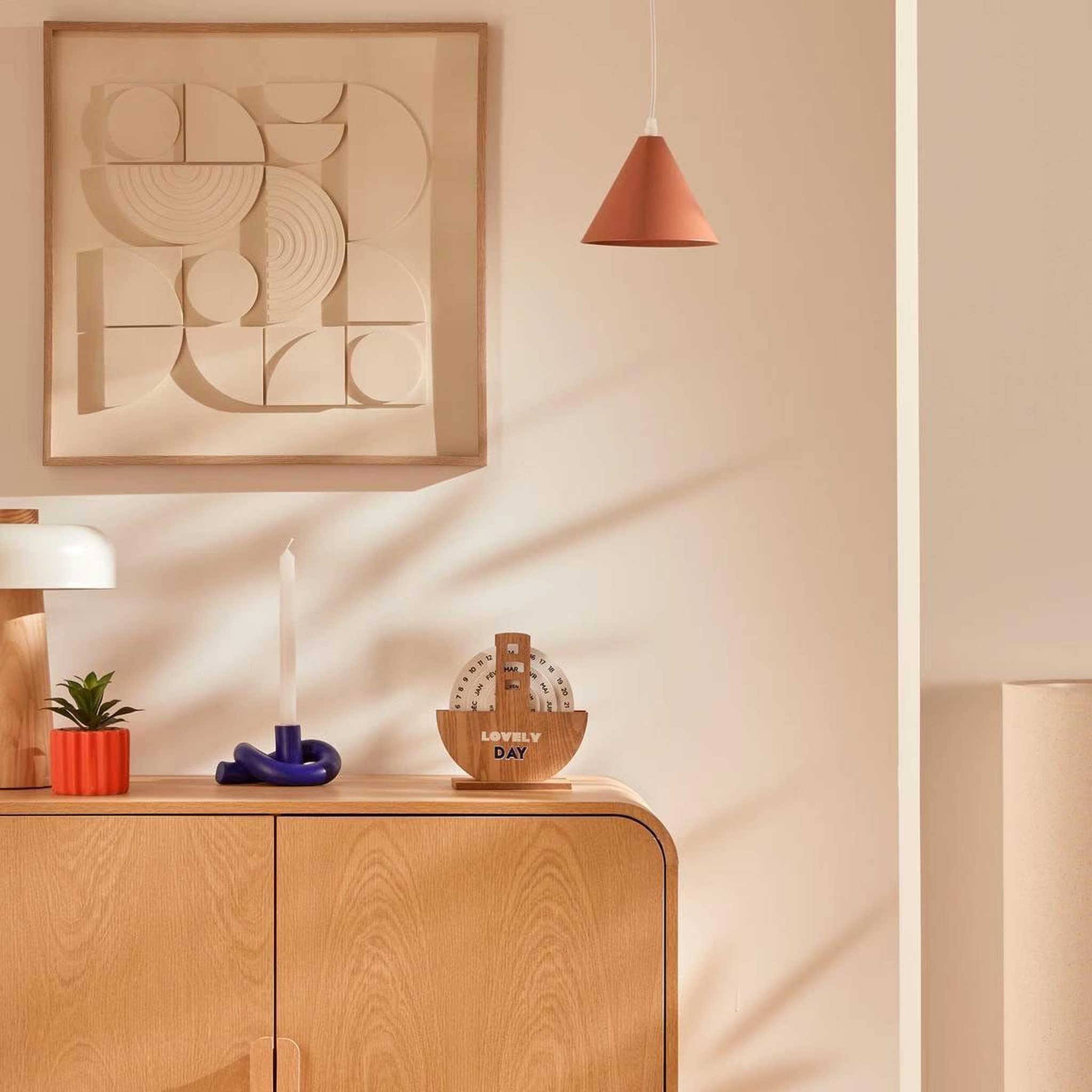 Voir la diapositive 3 : ATMOSPHERA Lampe suspension en métal  conia  17cm ambre