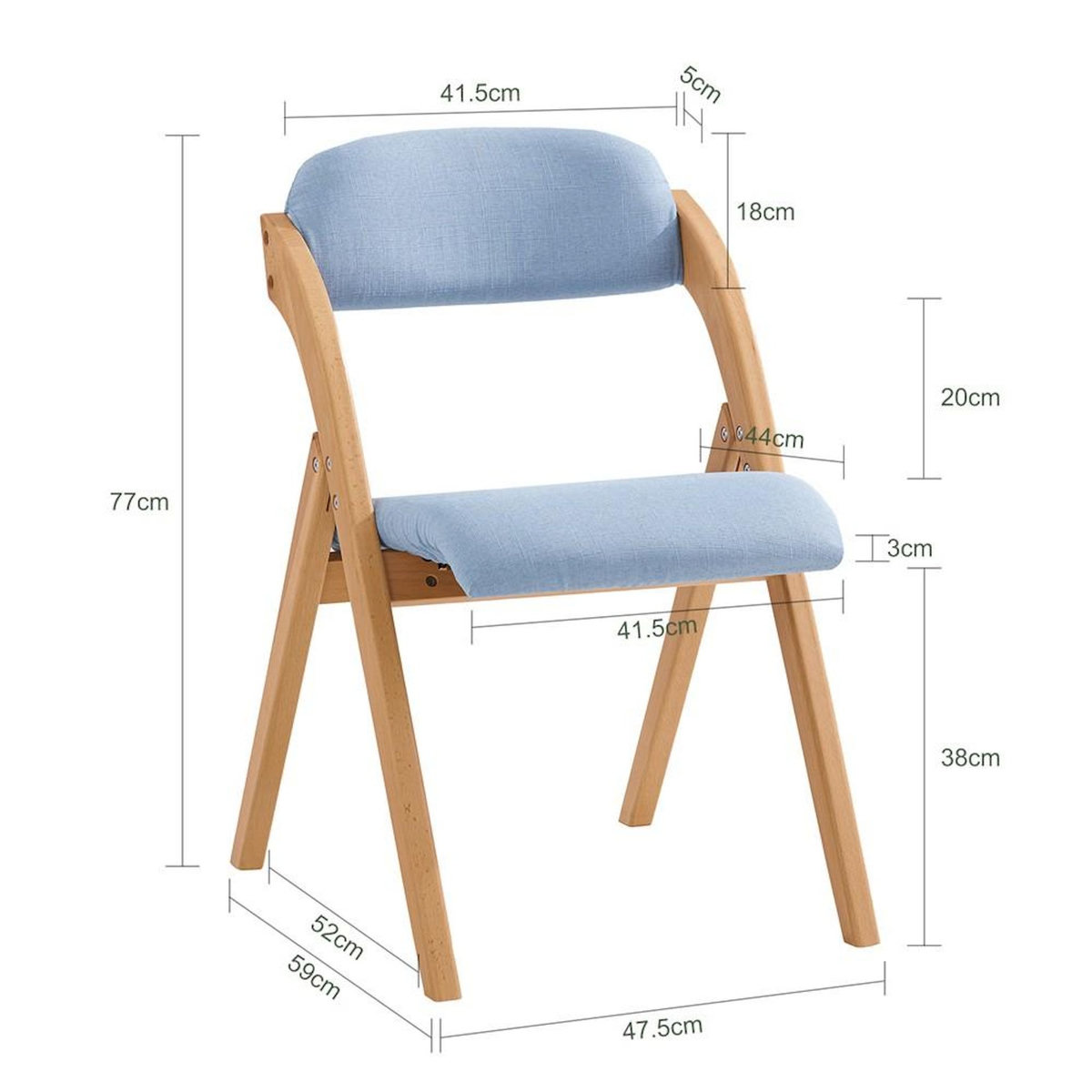 SOBUY SoBuy - Chaise Pliante ergonomique rembourrée - Nordique - FST92