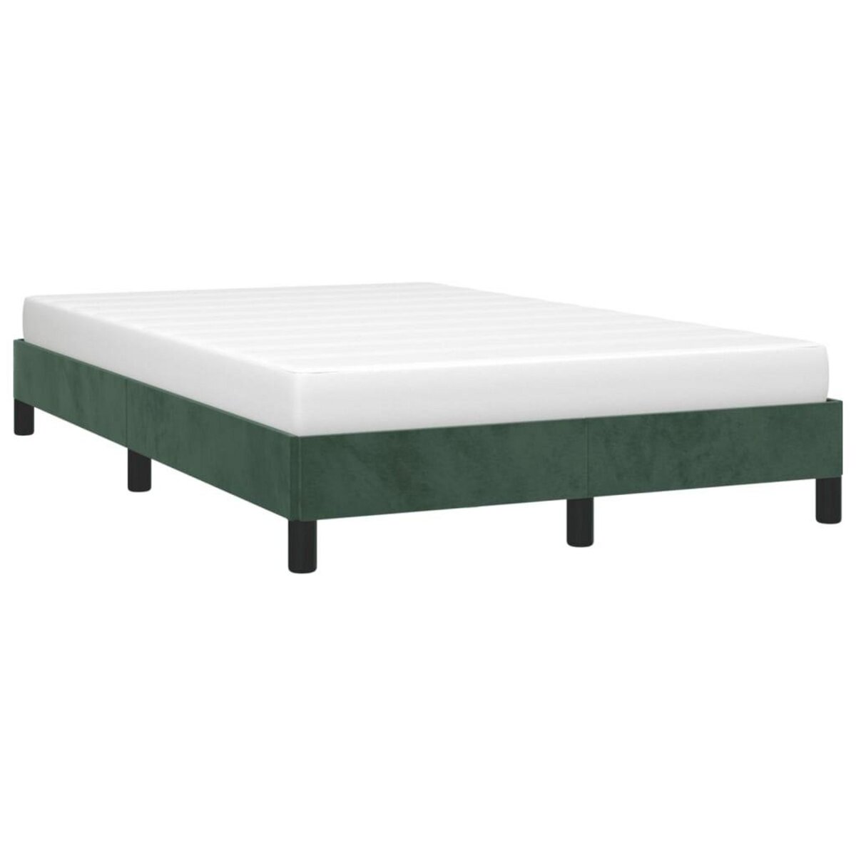VIDAXL Cadre de lit sans matelas vert fonce 120x190 cm velours