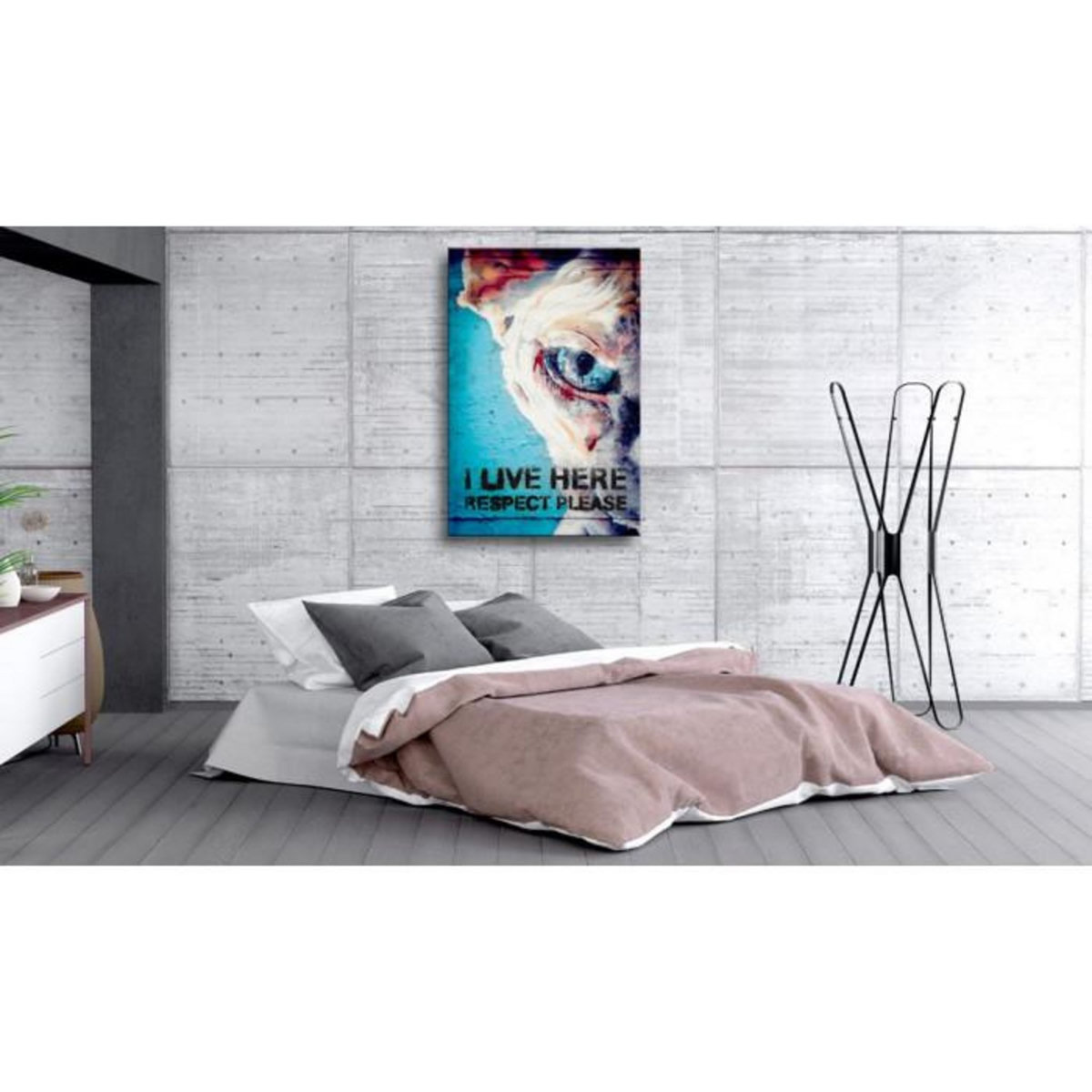 Paris Prix Tableau Imprimé  I Live Here, Respect Please