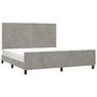 Voir la diapositive 3 : VIDAXL Cadre de lit sans matelas gris clair 160x200 cm velours