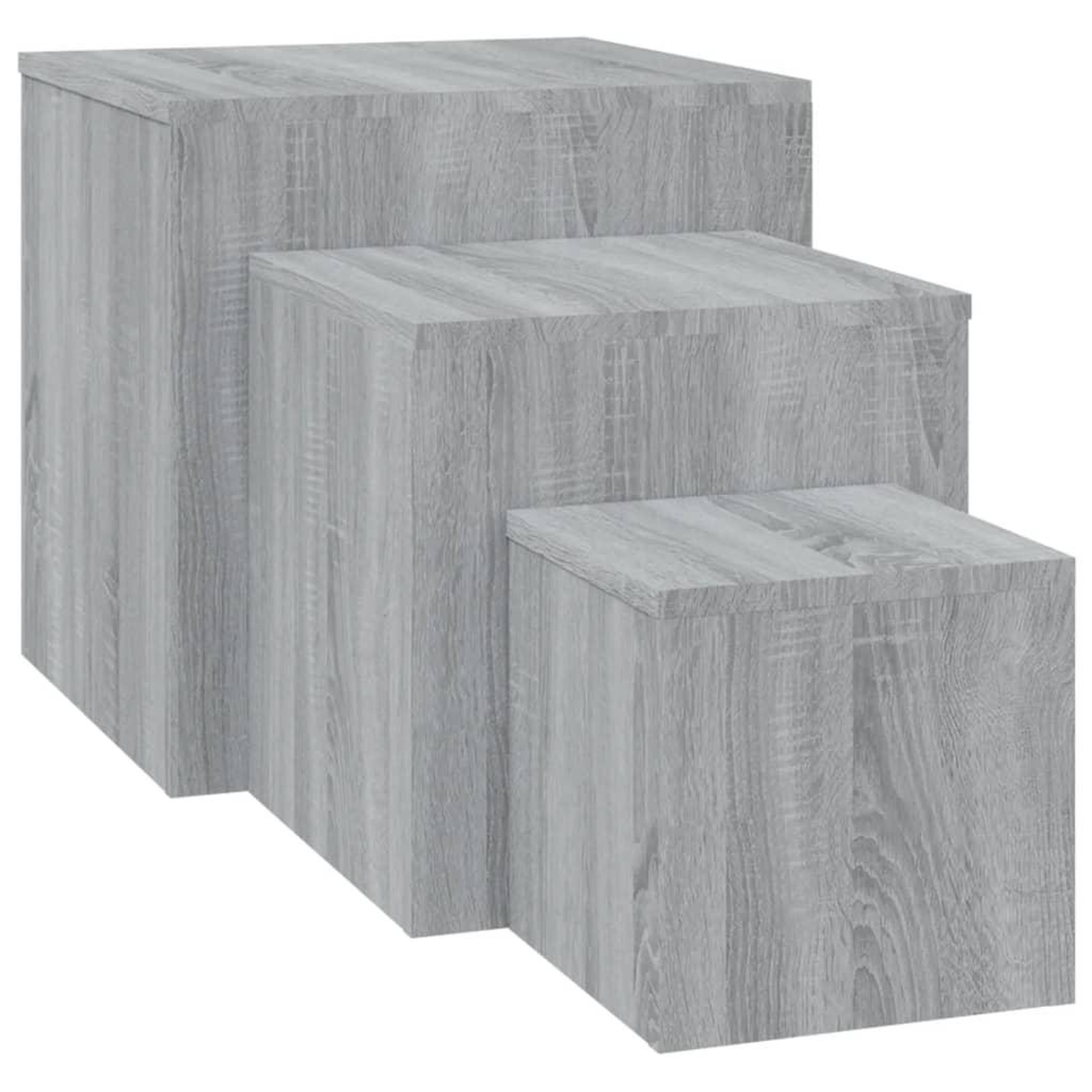 Voir la diapositive 2 : VIDAXL Tables d'appoint 3 pcs Sonoma gris Bois d'ingenierie