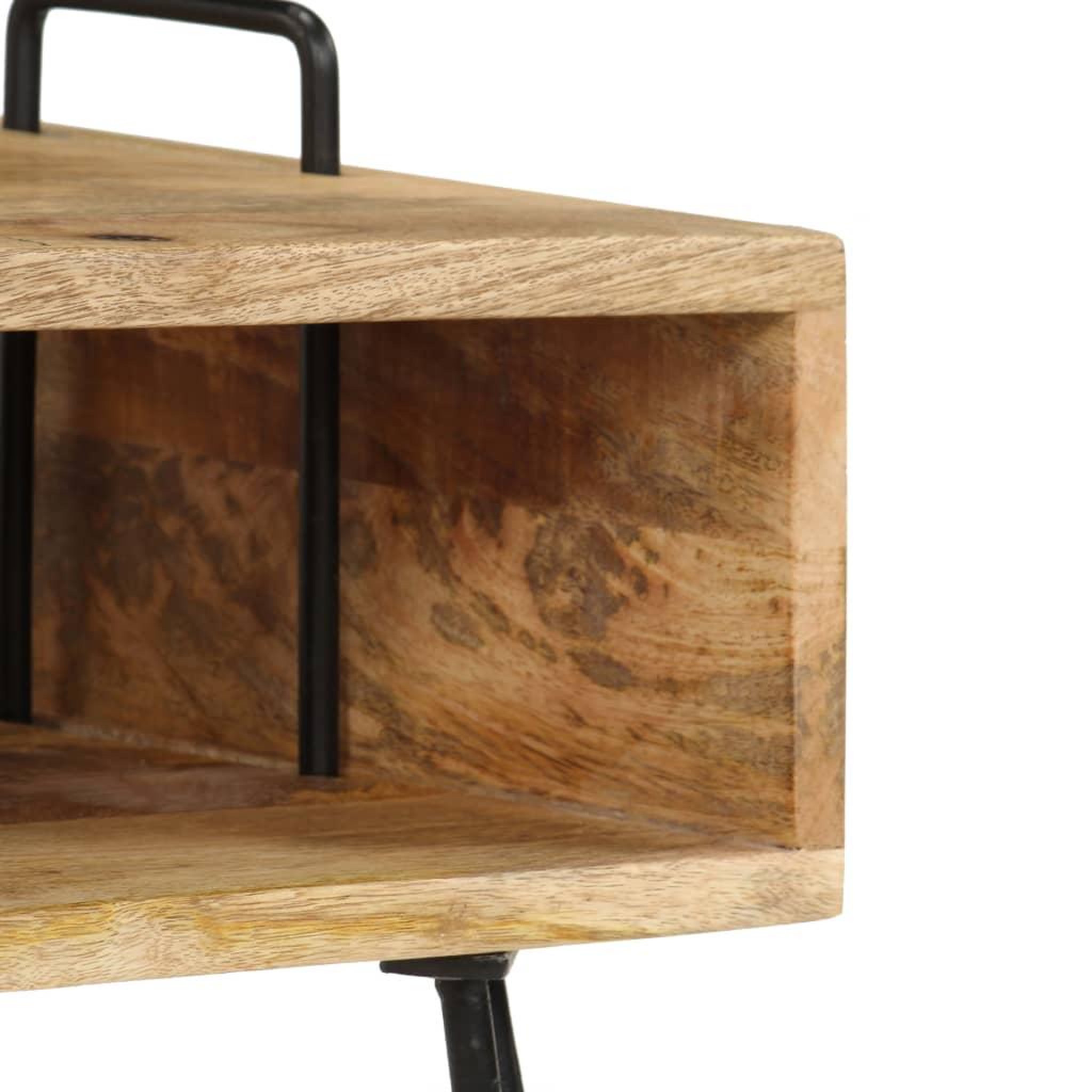 Voir la diapositive 5 : VIDAXL Table de chevet bois de manguier massif 40x34x47 cm
