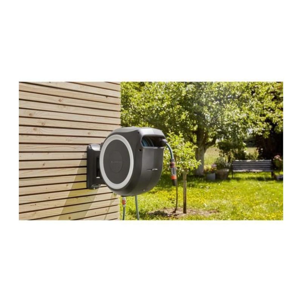 Gardena Dévidoir automatique mural RollUp L 30 m