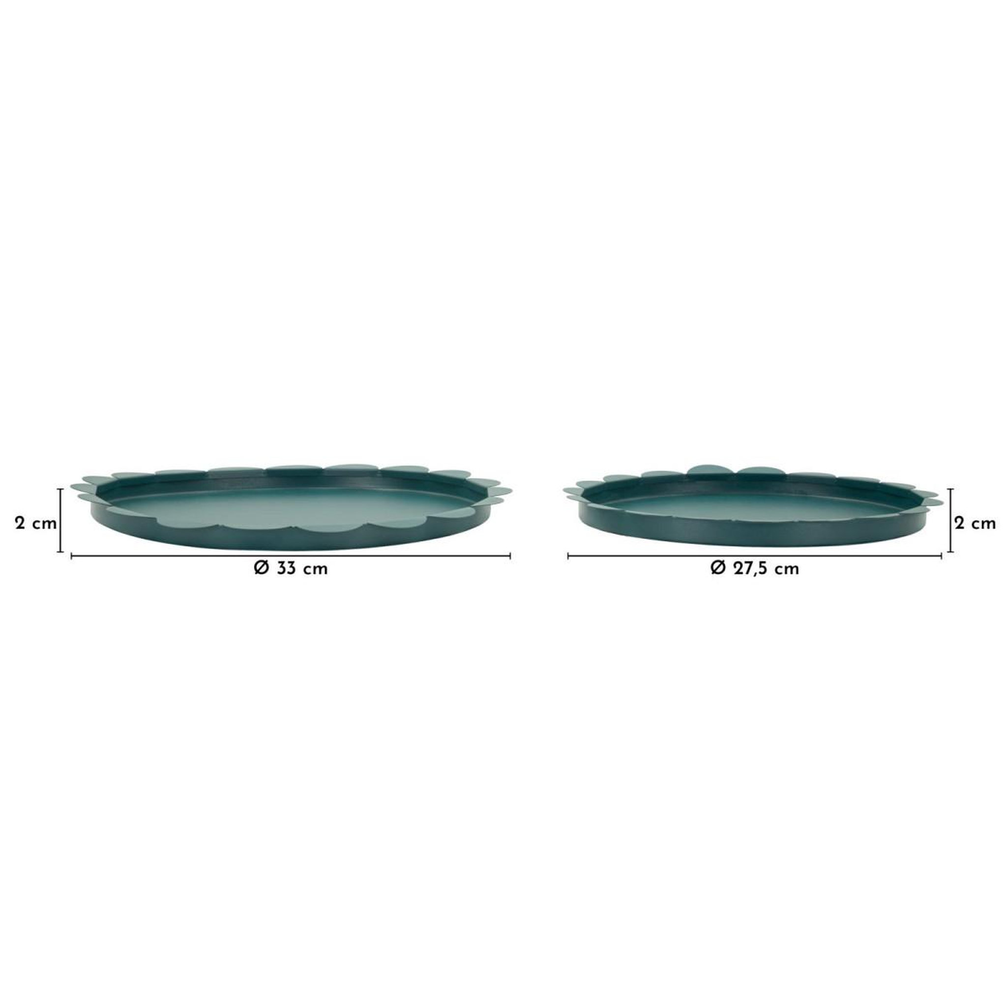 Voir la diapositive 5 : Paris Prix Lot de 2 plateaux déco  saturn  33cm bleu