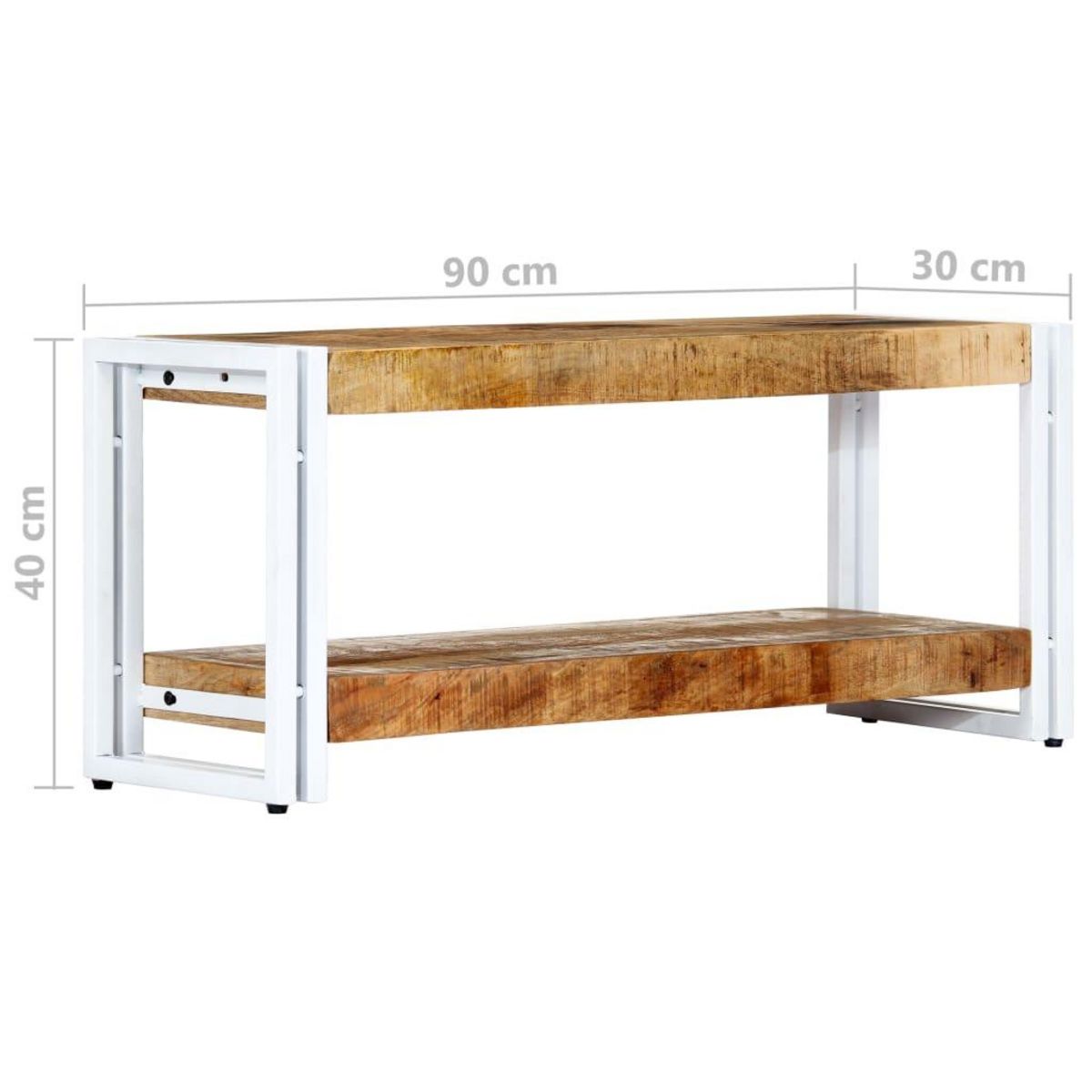 VIDAXL Meuble TV 90x30x40 cm Bois massif de manguier
