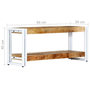 Voir la diapositive 6 : VIDAXL Meuble TV 90x30x40 cm Bois massif de manguier