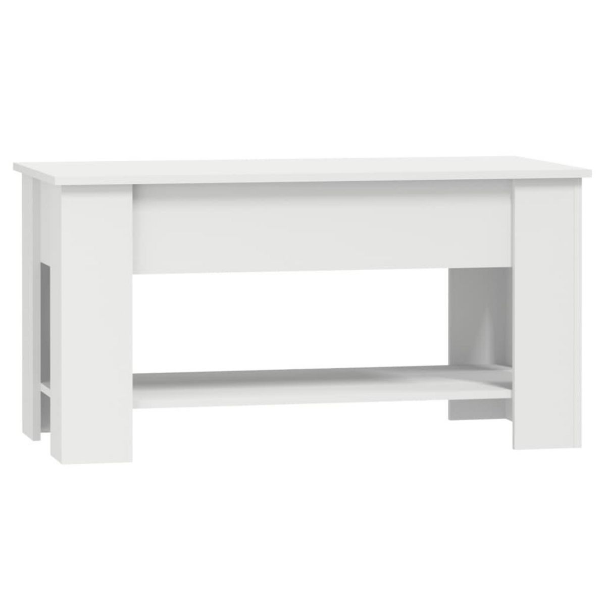VIDAXL Table basse blanc 101x49x52 cm bois d'ingenierie