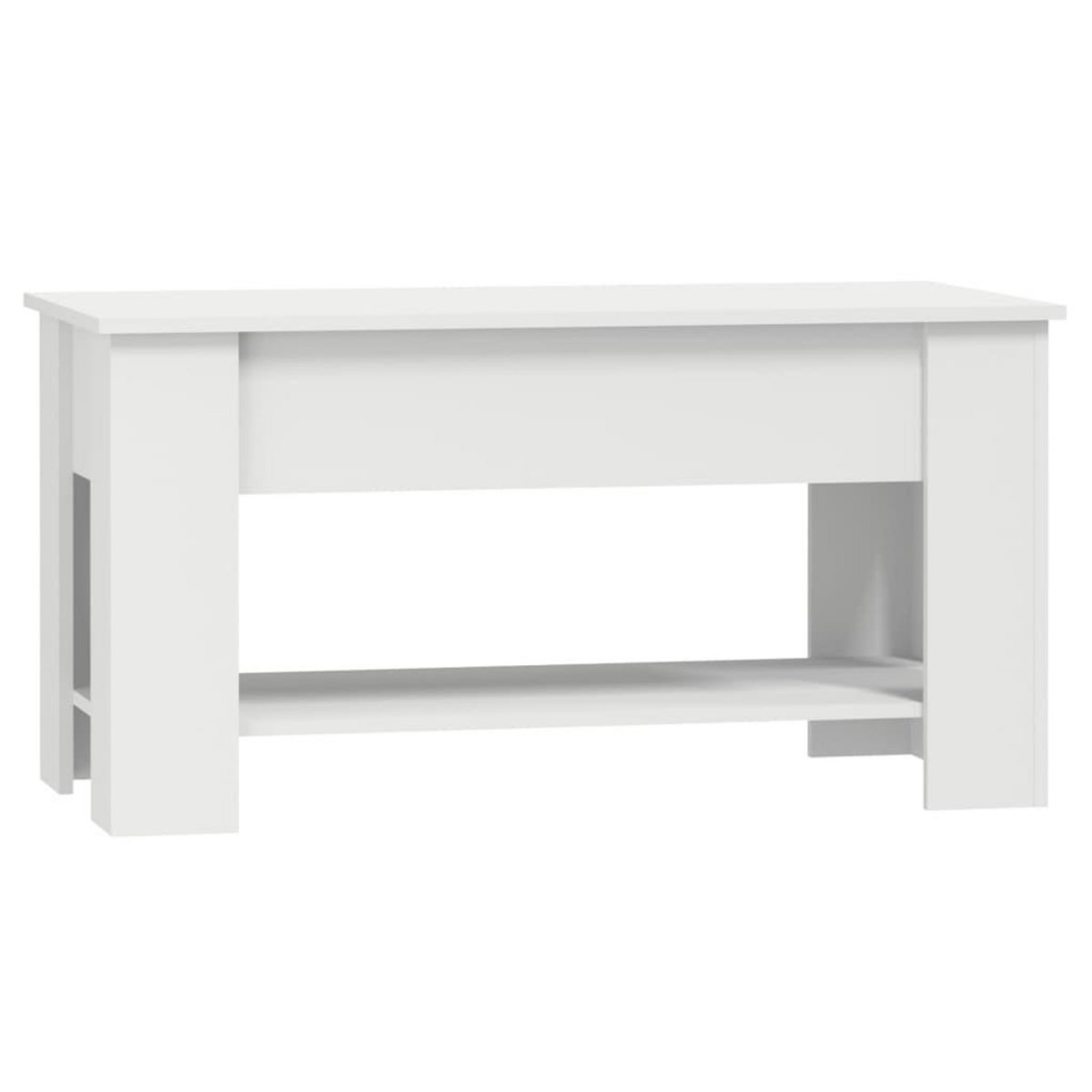 VIDAXL Table basse blanc 101x49x52 cm bois d'ingenierie