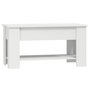 Voir la diapositive 3 : VIDAXL Table basse blanc 101x49x52 cm bois d'ingenierie