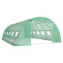 Voir la diapositive 1 : OUTSUNNY Serre tunnel de jardin acier galvanisé Ø25mm bâche PE vert