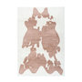 Voir la diapositive 1 : Paris Prix Tapis Imitation Fourrure  Rabbit  Taupe & Blanc