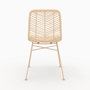 Voir la diapositive 3 : MAISON PAVANE Lot de 2 chaises en rotin naturel et pieds beiges-Tamara
