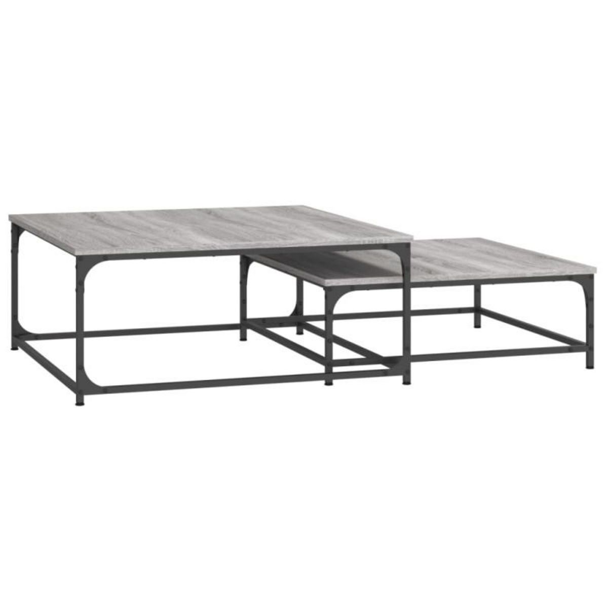 VIDAXL Tables basses gigognes 2 pcs sonoma gris bois d ingénierie