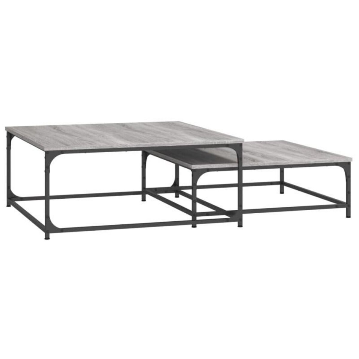 VIDAXL Tables basses gigognes 2 pcs sonoma gris bois d ingénierie