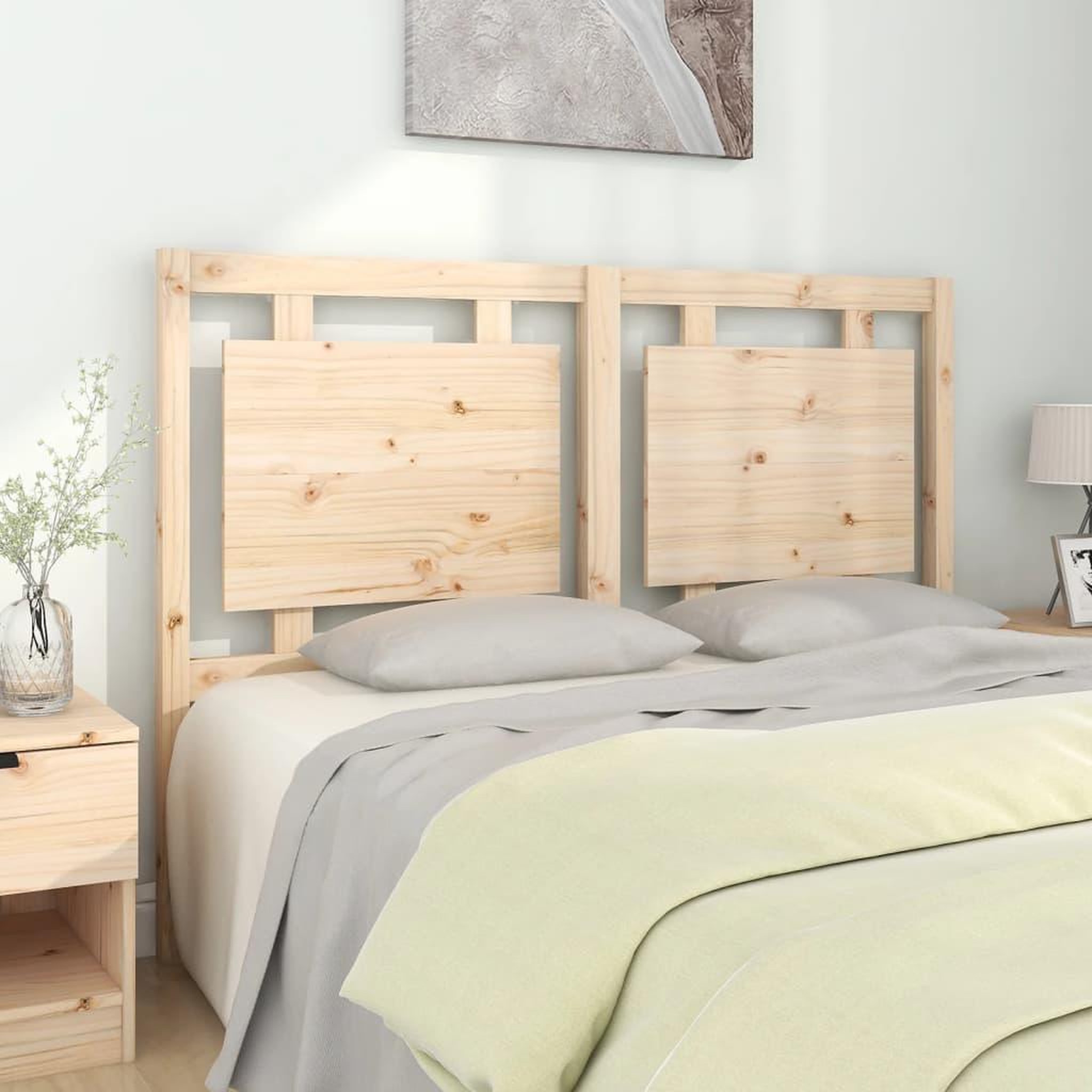 Voir la diapositive 1 : VIDAXL Tete de lit 140,5x4x100 cm Bois massif de pin